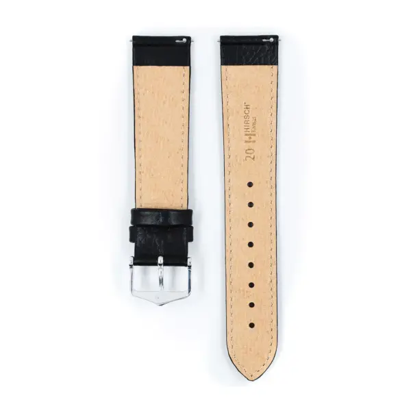 HIRSCH Kansas - Leather Watch Strap - Black - Image 3