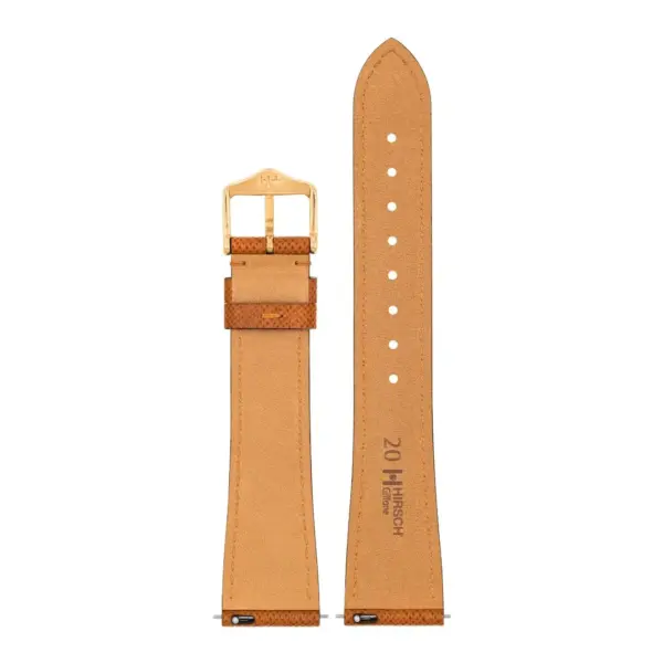 HIRSCH Giffone - Leather Watch Strap - Golden Brown - Image 3