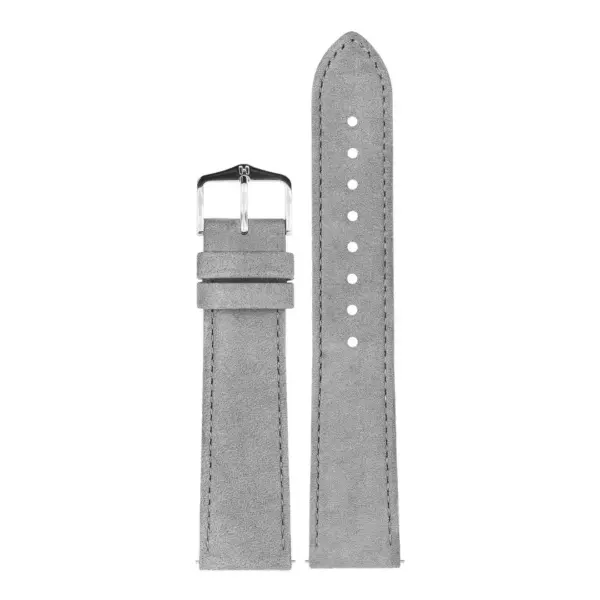 HIRSCH Osiris Nubuck - Leather Watch Strap - Grey - Image 2