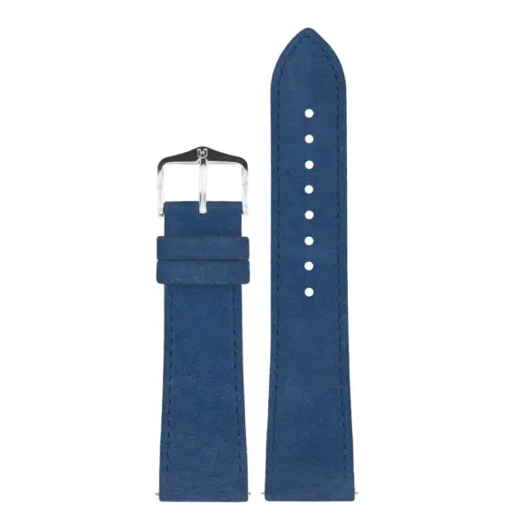 HIRSCH Osiris Nubuck - Leather Watch Strap - Dark Blue - Image 2