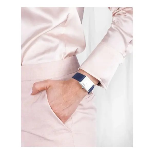 HIRSCH Osiris Nubuck - Leather Watch Strap - Dark Blue - Image 6