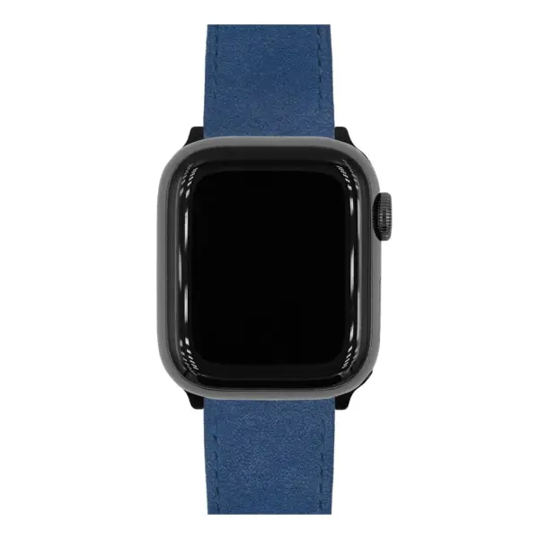 HIRSCH Osiris Nubuck - Leather Watch Strap - Dark Blue - Image 5