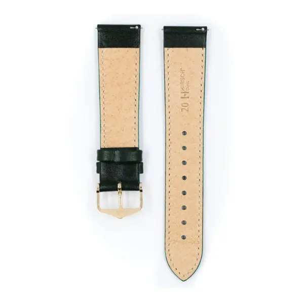 HIRSCH Osiris - Leather Watch Strap - Dark Green - Image 3