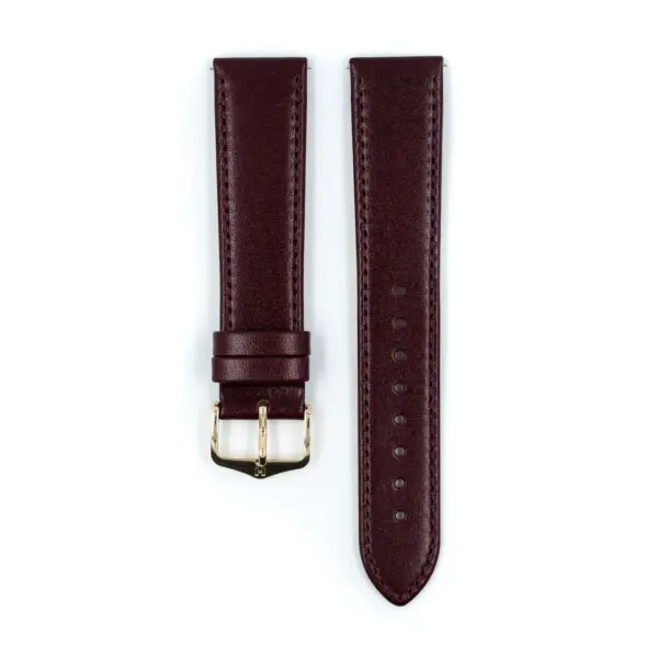 HIRSCH Osiris - Leather Watch Strap - Wine Red - Image 3