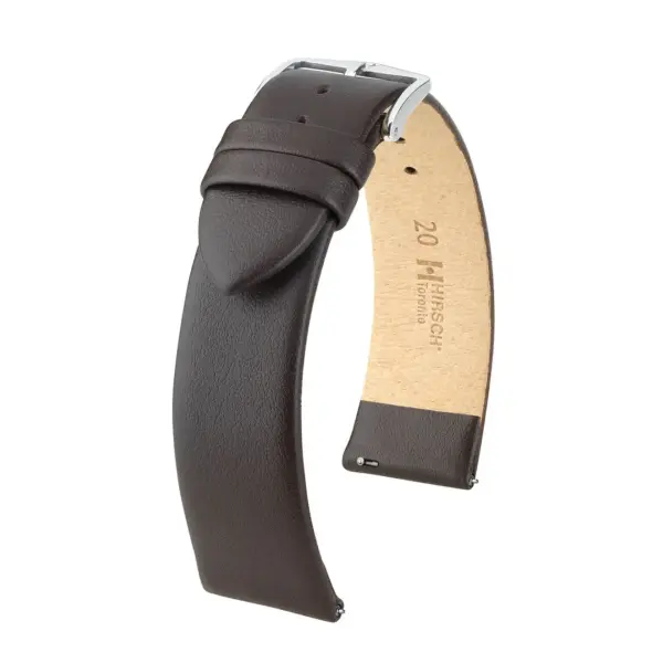 HIRSCH Toronto - Leather Watch Strap - Brown