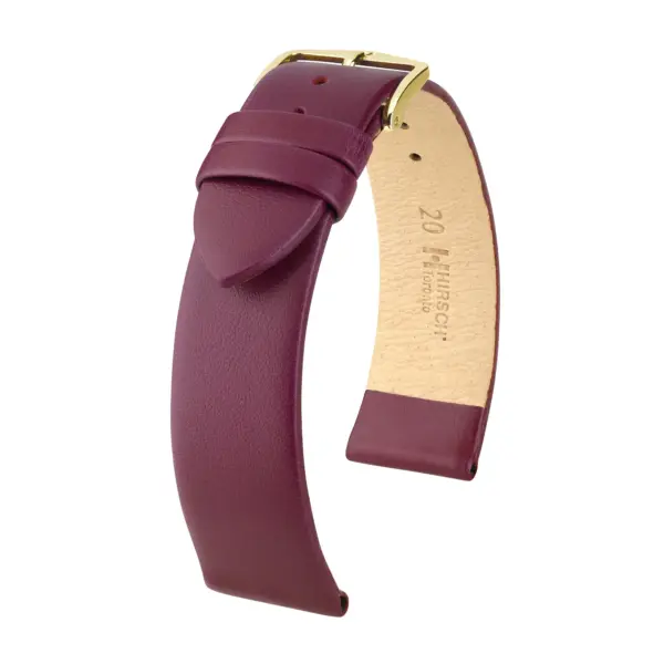 HIRSCH Toronto - Leather Watch Strap - Berry - Image 4