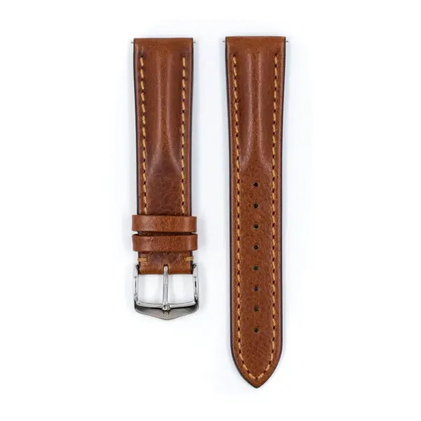 HIRSCH Lucca - Leather Watch Strap - Golden Brown - Image 2