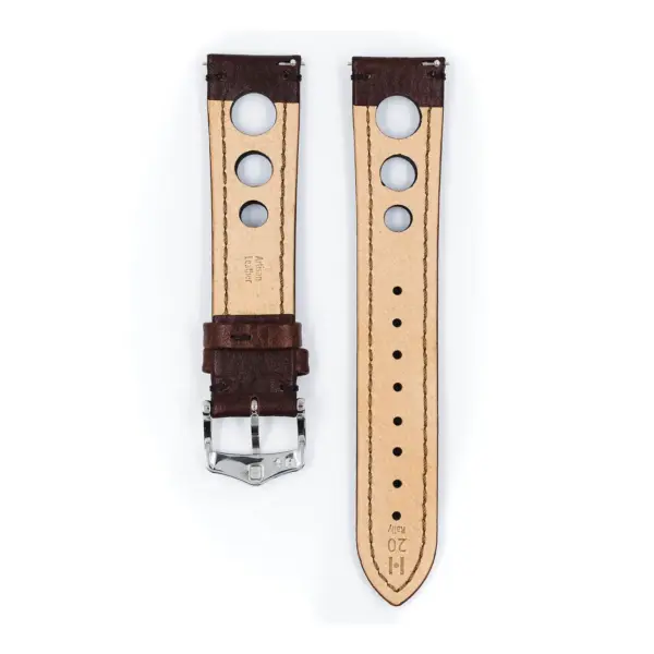 HIRSCH Rally - Racing Watch Strap - Brown - Image 3