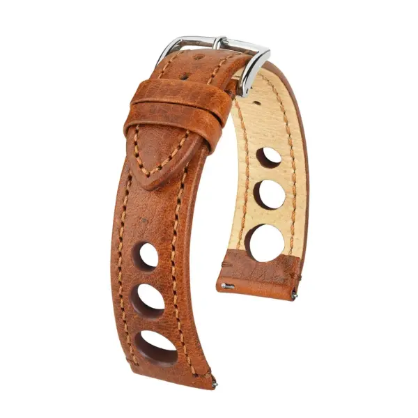 HIRSCH Rally - Racing Watch Strap - Golden Brown