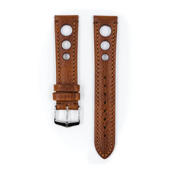 HIRSCH Rally - Racing Watch Strap - Golden Brown - Image 2