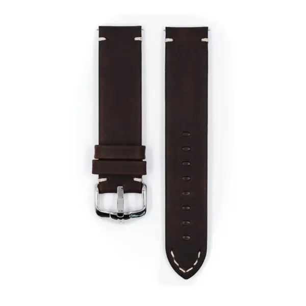 HIRSCH Ranger - Retro Watch Strap - Brown - Image 2