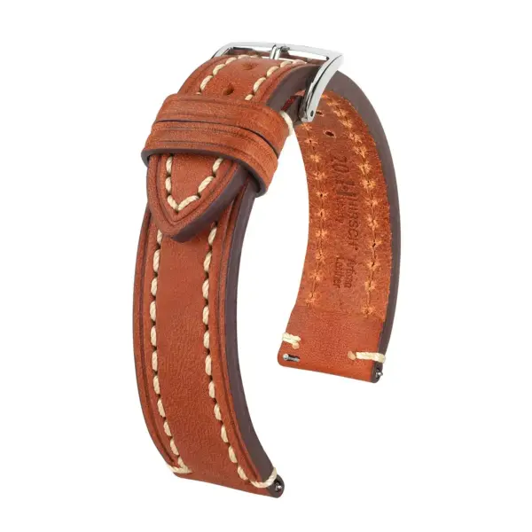 HIRSCH Liberty - Leather Watch Strap - Golden Brown