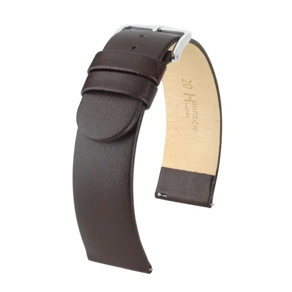 HIRSCH Scandic - Leather Watch Strap - Brown