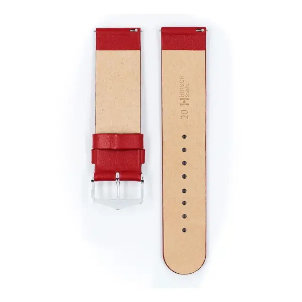 HIRSCH Scandic - Leather Watch Strap - Red - Image 3