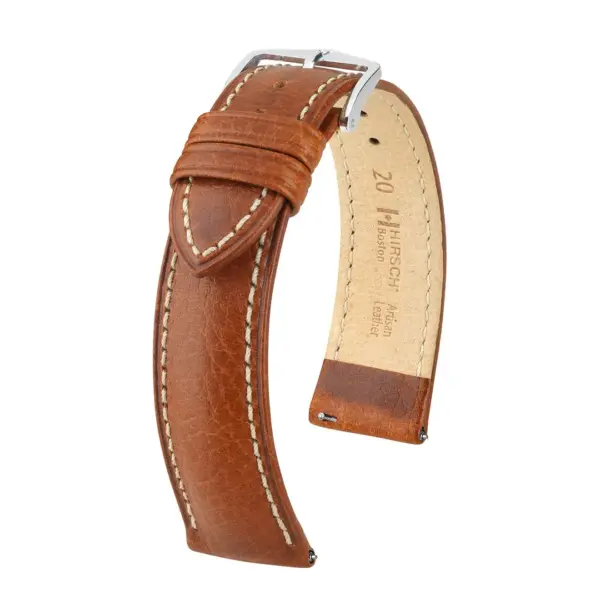 HIRSCH Boston - Leather Watch Strap - Golden Brown