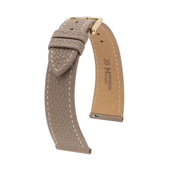 HIRSCH Bologna - Leather Watch Strap - Taupe