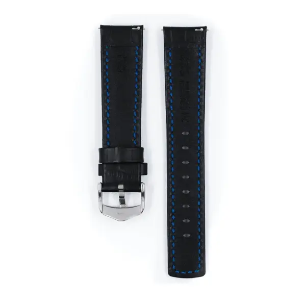 HIRSCH Grand Duke - Alligator Embossed Watch Strap - Black - Image 3