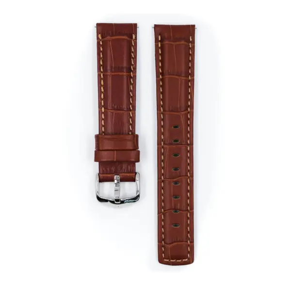 HIRSCH Grand Duke - Alligator Embossed Watch Strap - Golden Brown - Image 2