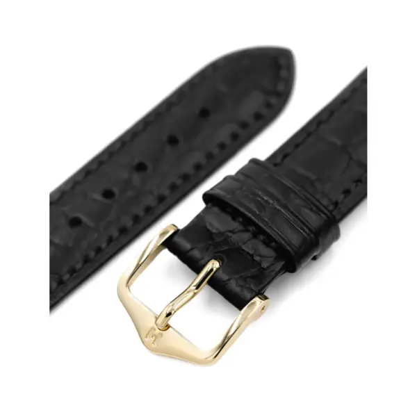 HIRSCH Aristocrat - Crocodile Embossed Watch Strap - Black - Image 4