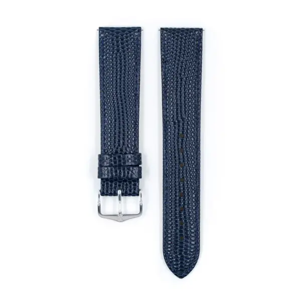 HIRSCH Rainbow - Lizard Embossed Watch Strap - Blue - Image 2
