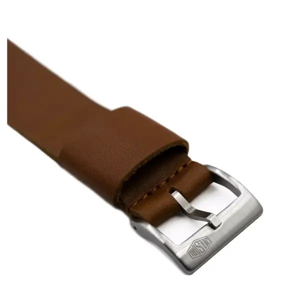 Jelsdal Vintage Military Single Pass Leather Strap – Brown - Image 4