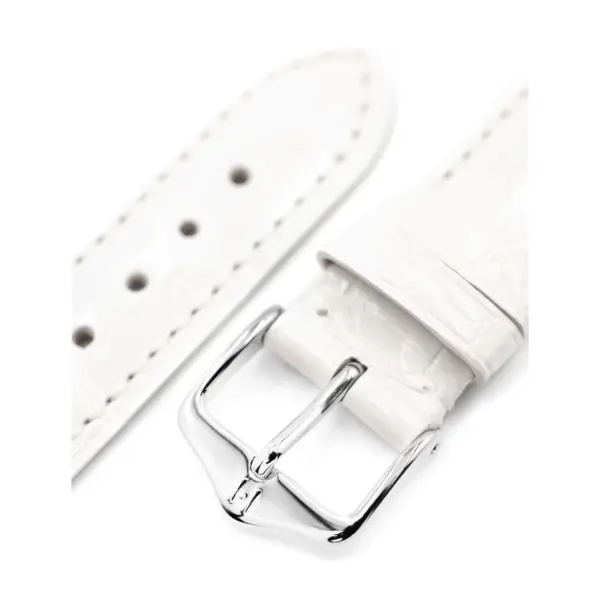 HIRSCH London Alligator - Leather Watch Strap - White Shiny - Image 4