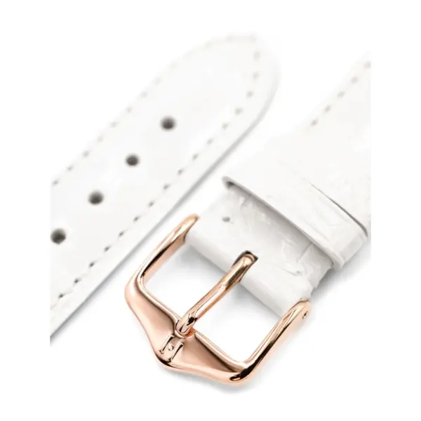 HIRSCH London Alligator - Leather Watch Strap - White Shiny - Image 5
