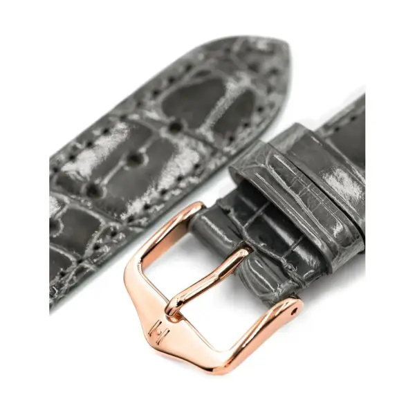 HIRSCH London Alligator - Leather Watch Strap - Grey Shiny - Image 5