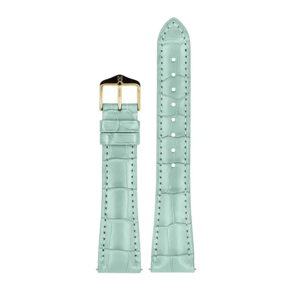 HIRSCH London Alligator - Leather Watch Strap - Ice Blue - Image 2