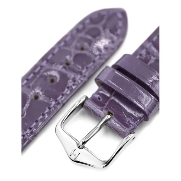 HIRSCH London Alligator - Leather Watch Strap - Purple Shiny - Image 4