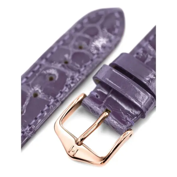 HIRSCH London Alligator - Leather Watch Strap - Purple Shiny - Image 5