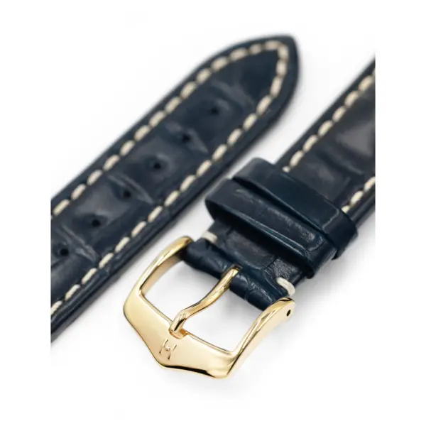 HIRSCH Capitano - Alligator Leather Watch Strap - Dark Blue - Image 5