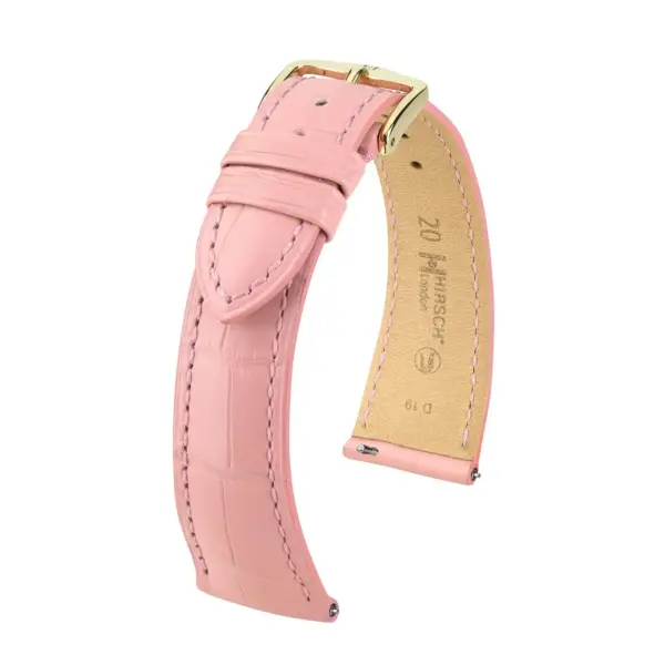 HIRSCH London Alligator - Leather Watch Strap - Rose