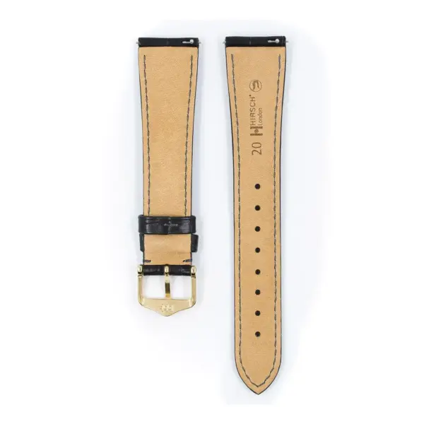 HIRSCH London Alligator - Leather Watch Strap - Grey - Image 3