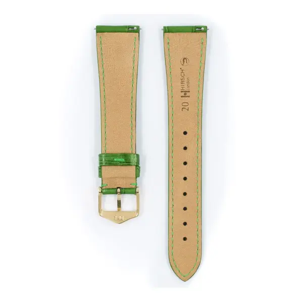 HIRSCH London Alligator - Leather Watch Strap - Green - Image 3