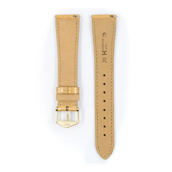 HIRSCH London Alligator - Leather Watch Strap - Beige Shiny - Image 3