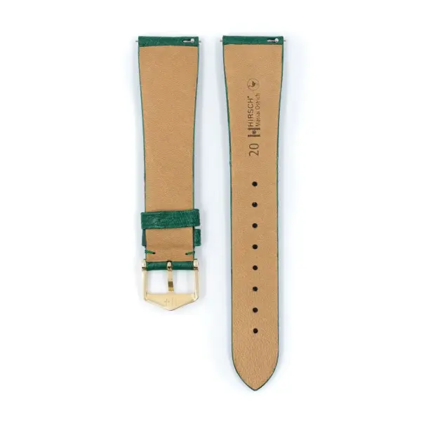 HIRSCH Massai Ostrich - Leather Watch Strap - Green - Image 3