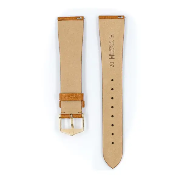 HIRSCH Massai Ostrich - Leather Watch Strap - Honey - Image 3