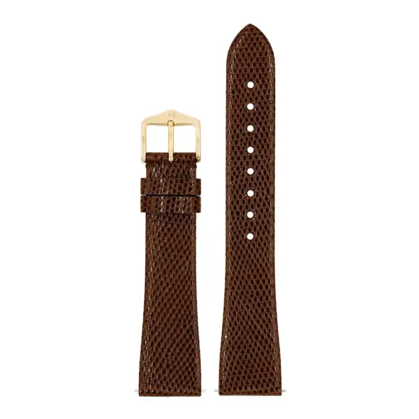 HIRSCH Lizard - Leather Watch Strap - Brown - Image 2