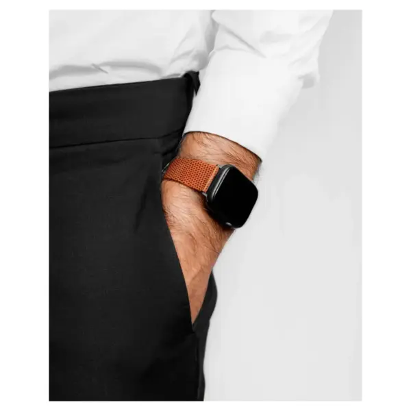HIRSCH Lizard - Leather Watch Strap - Golden Brown Shiny - Image 7