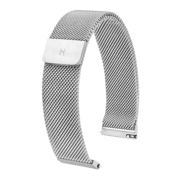 HIRSCH Milanaise - Mesh Watch Band - Magnetic Clasp - Silver