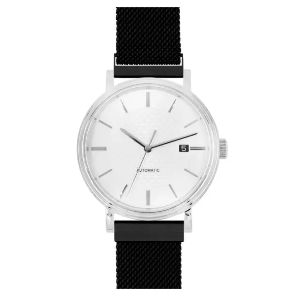 HIRSCH Milanaise - Mesh Watch Band - Magnetic Clasp - Black - Image 3