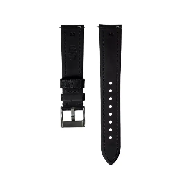 Jelsdal Premium Sailcloth Watch Strap - Black