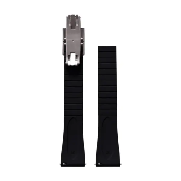 CHROONOO Cut-to-Size Rubber Watch Strap - Black - Image 2