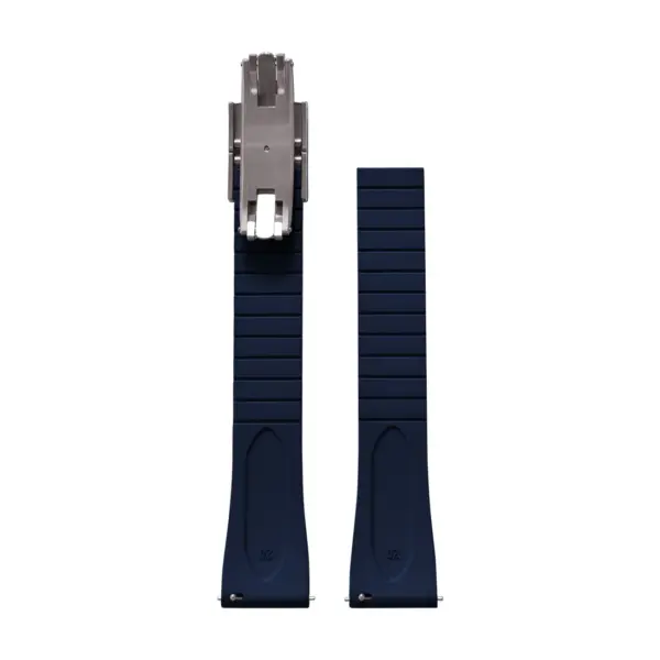 CHROONOO Cut-to-Size Rubber Watch Strap - Navy Blue - Image 2