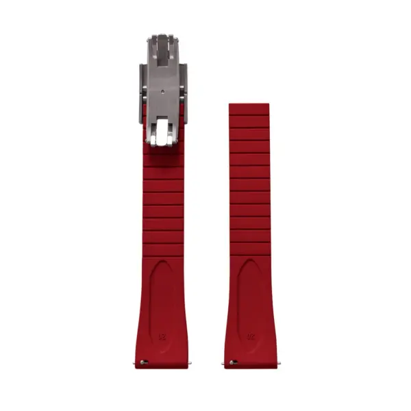 CHROONOO Cut-to-Size Rubber Watch Strap - Red - Image 2