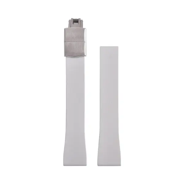 CHROONOO Cut-to-Size Rubber Watch Strap - White