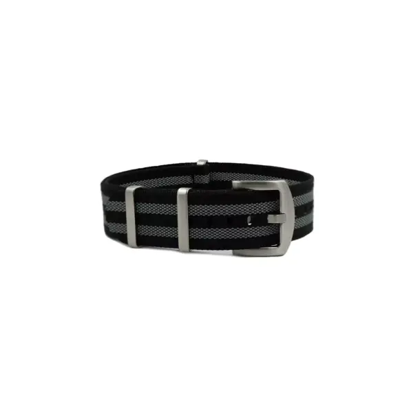 WB Original Ribbed Nylon Watch Strap - Black/Grey
