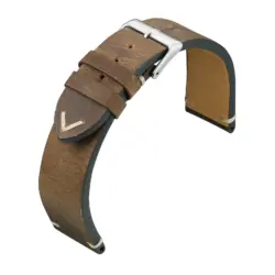 Barington Vintage Leather Watch Strap (635) - Dark Brown