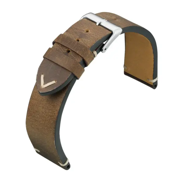 Barington Vintage Leather Watch Strap (635) - Dark Brown